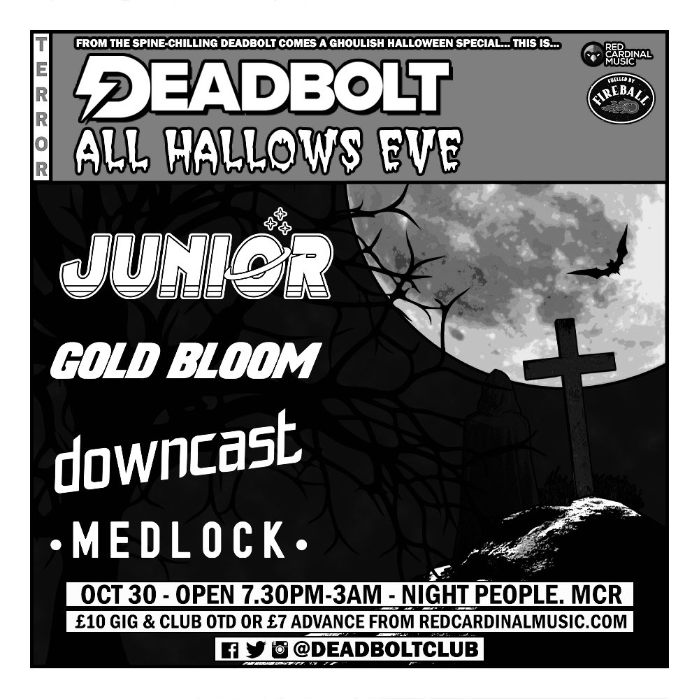 Due to medical reasons we have made the decision to drop out of the upcoming <a href="/DeadboltClub/">Deadbolt</a>.

Sorry to anybody that was coming down to check us out. We wish Deadbolt and the other bands all the best, we know they’re gonna kill it!