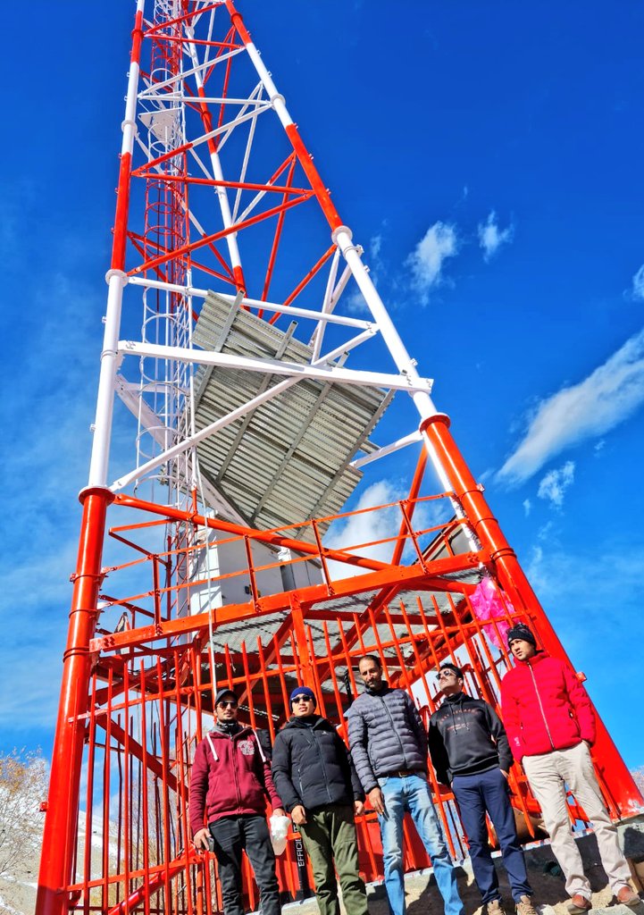 airnewsleh's tweet photo. MP @jtnladakh inaugurated mobile tower at #Demjok, zero border on LAC. Alongwith EC @YakzeeTashi, Councillors Ishey Spalzang, Konchok Tsephel Army &amp; ITBP officials also present. https://t.co/qC5JJgB7qf