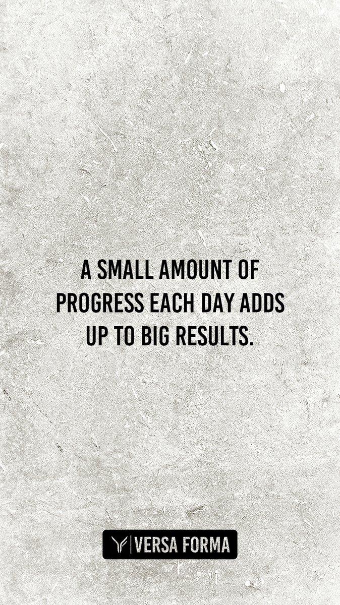 versa_forma's tweet photo. A small amount of progress each day adds up to big results. // #PursuitOfChange https://t.co/hwy7oRrqE2