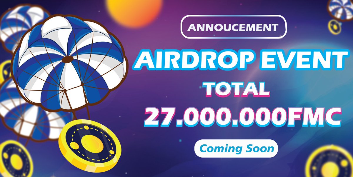 FMCPay's tweet photo. #FMCPAY #AIRDROP EVENT WILL BE RELEASED THIS 1 NOVEMBER

💰 Prize pool: 27.000.000 FMC token
✅ Subscribe us now so you won't miss the info!! Hopefully I can see everyone there 😍 https://t.co/1iNhUe3sbR