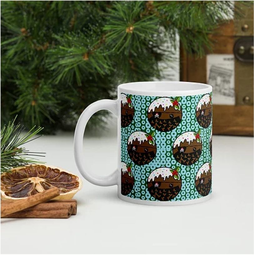 MonjiiArt's tweet photo. Pirate β Christmas mask wearing pudding???? Of course! Why not!? #christmasgifts #christmaspudding #pirate #monjiiart #uniquegifts #croydonartist #funmugs https://t.co/5sQvMFPxKK
