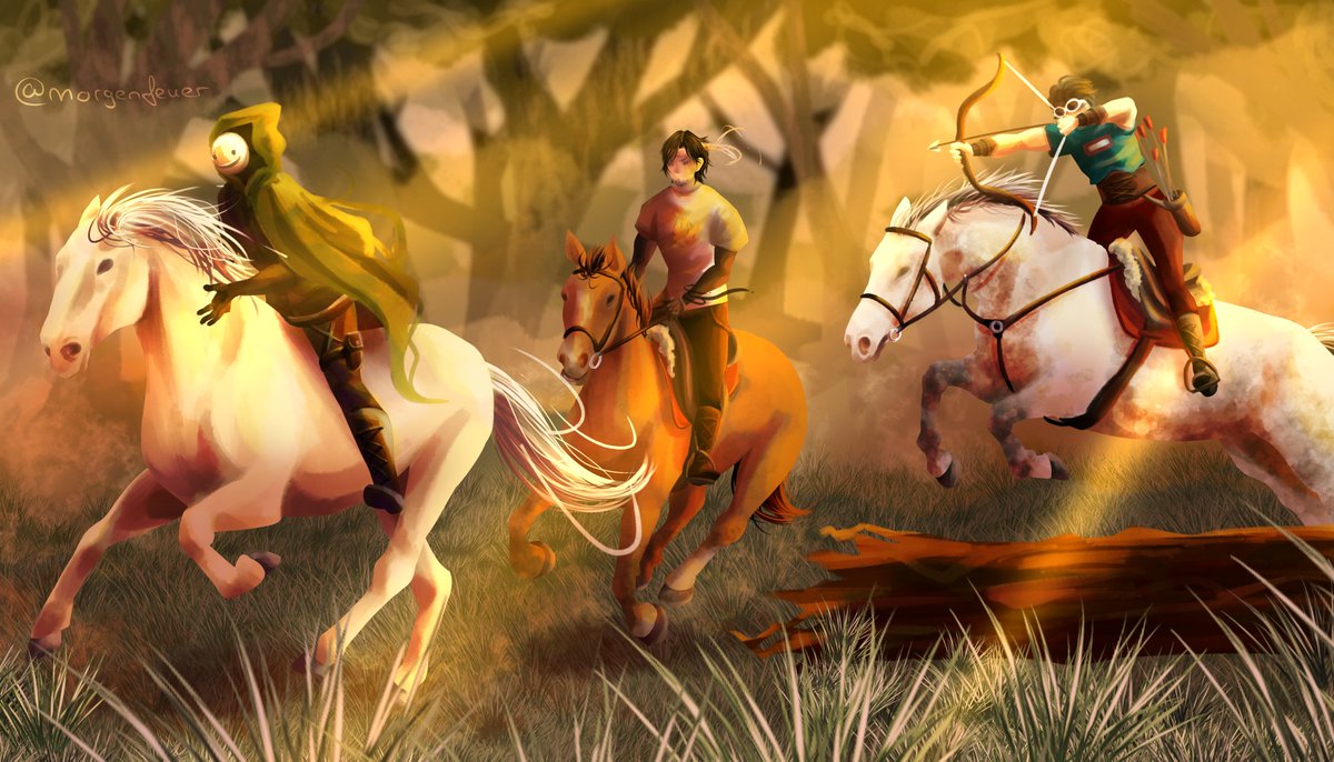 MorgenFeuer_'s tweet photo. Running from the king's court //
#dreamfanart #manhuntfanart #mcyt https://t.co/jr3KT73vvM