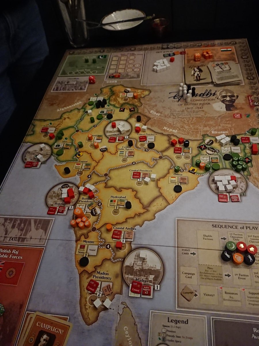 Introduced London <a href="/VeganMeetup/">London Vegan Meetup</a> board gamers to <a href="/gmtgames/">GMT Games</a> Gandhi, which was particularly apt because #Gandhi, when law student in London, helped run our spiritual predecessor London Vegetarianism Society. @Volko26 (ML win)