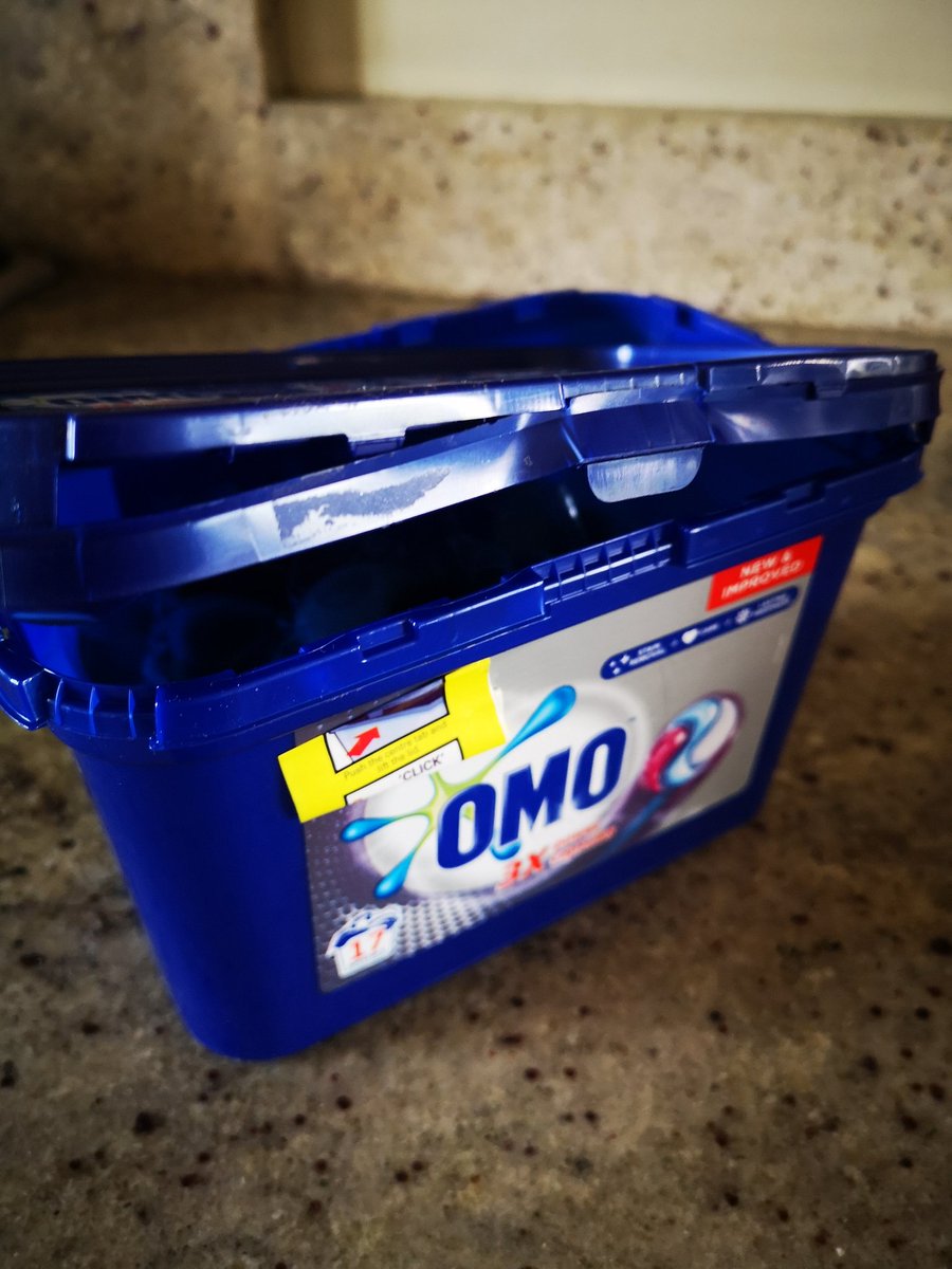 AMPBrock's tweet photo. Am I alone in getting into a cold sweat whenever I attempt to open a new container of Omo. It starts peacefully, but by the end of it I've either gone in search of pliers, have pleaded with it to open because I'm an adult or I've ripped the plastic apart and broken it forever. https://t.co/SmP4LCP5Ho