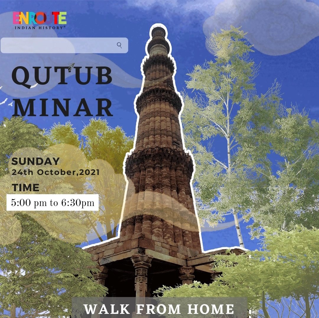 EnrouteH's tweet photo. Enroute Indian History is conducting digital walk 'Walk From Home' at Qutub Minar. The digital walk allows you to experience the entire heritage complex from the warmth of your homes. Try something new!
Booking Link : https://t.co/NkXVLANRWE
#digitalwalk https://t.co/IddLcL6Yke