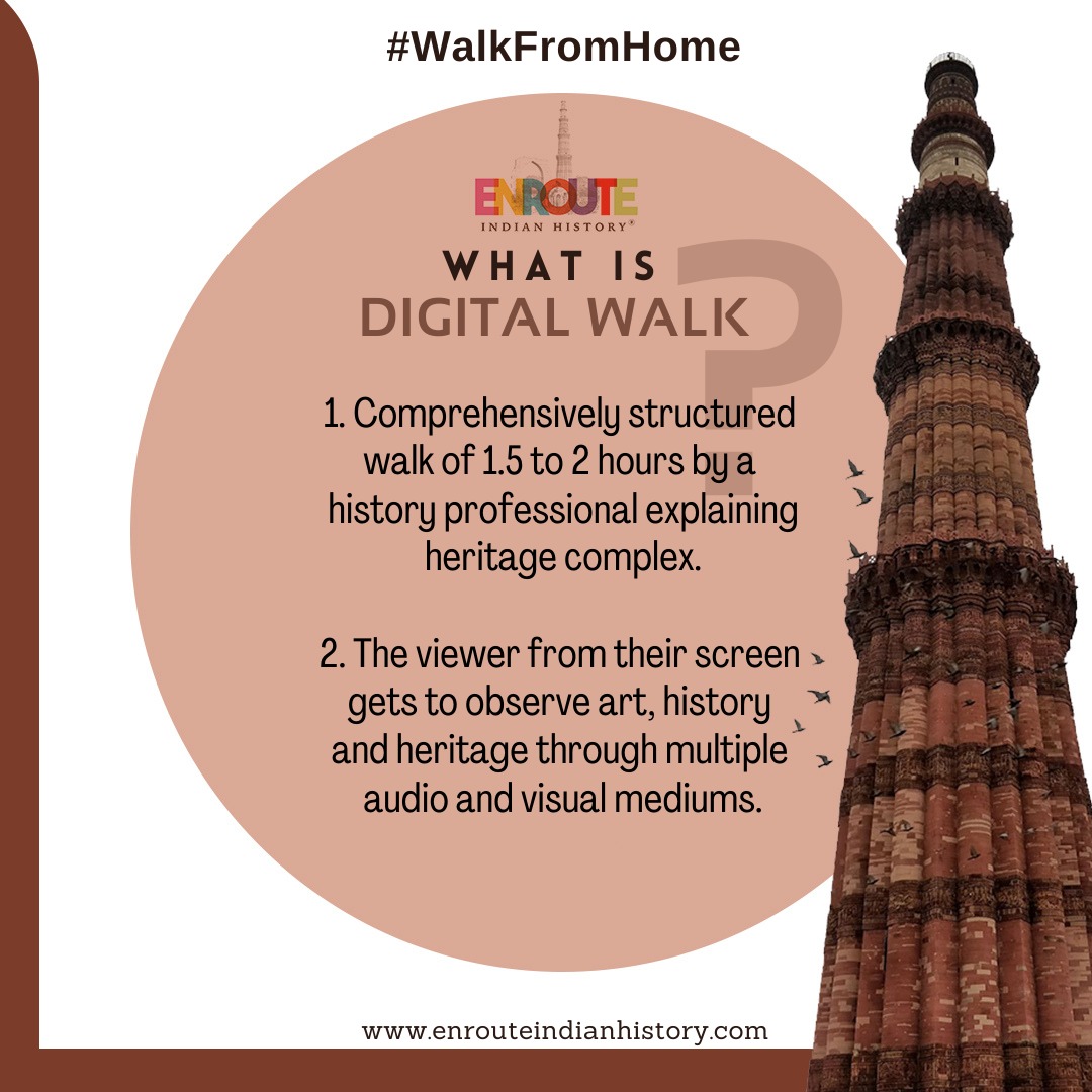 EnrouteH's tweet photo. Enroute Indian History is conducting digital walk 'Walk From Home' at Qutub Minar. The digital walk allows you to experience the entire heritage complex from the warmth of your homes. Try something new!
Booking Link : https://t.co/NkXVLANRWE
#digitalwalk https://t.co/IddLcL6Yke