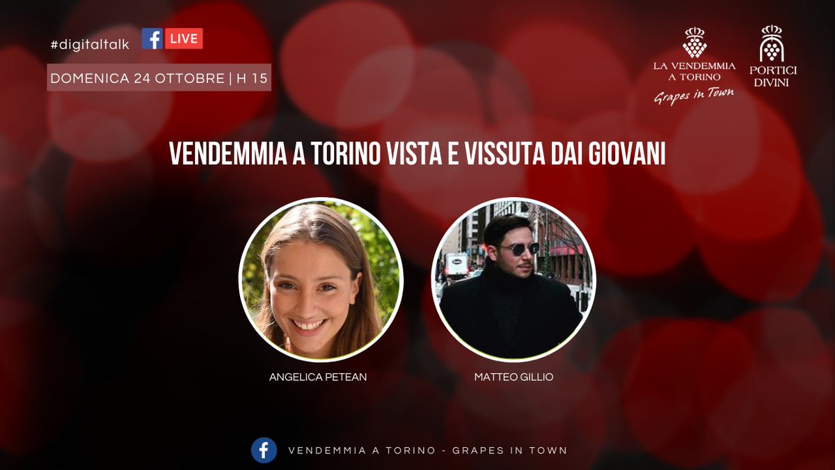 #vendemmiatorino e #porticidivini è anche educational. Oggi ti raccontiamo come i giovani del territorio vivono l'evento e cosa aggiungerebbero in calendario.
𝗗𝗜𝗥𝗘𝗧𝗧𝗔 𝗙𝗕 𝗛 𝟭𝟱
<a href="/regionepiemonte/">Regione Piemonte</a> <a href="/CamComTorino/">Camera Commercio TO</a> <a href="/torinopiemonte/">VisitPiemonte.Regional Marketing and Promotion</a> <a href="/turismotorino/">Turismo Torino</a> #grapesintown #porticidivini21