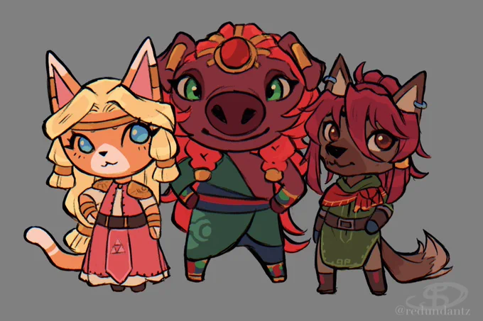 Ancient loz Trio x Animal Crossing ✨ 