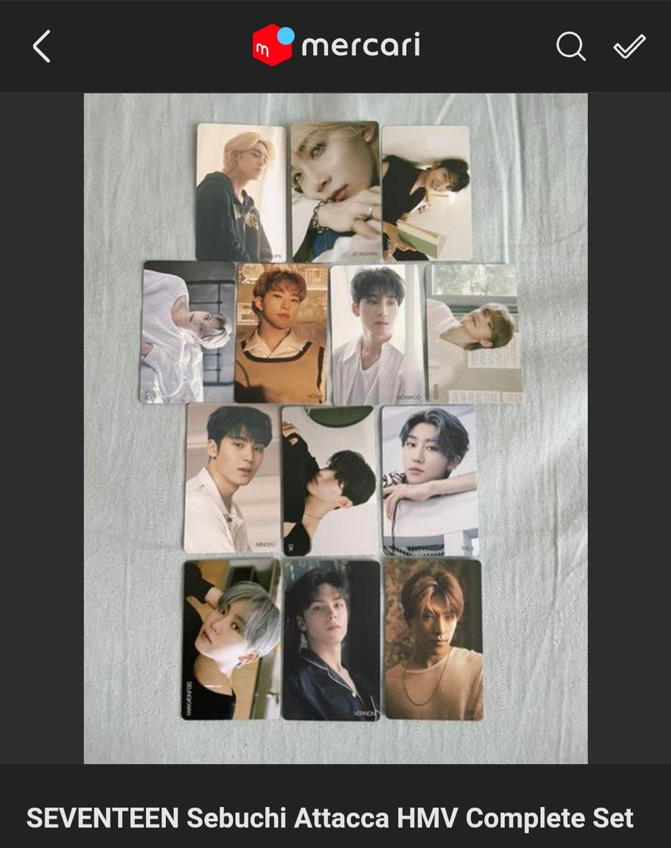 cheolluipetal's tweet photo. INTEREST CHECK  WTS LFB 

SVT ATTACCA HMV PHOTOCARDS ALL MEMBERS AVAILABLE  
DM IF INTERESTED 

#SCOUPS #JEONGHAN #JOSHUA #JUNHUI #HOSHI #WONWOO #WOOZI
#THE8 #MINGYU #DOKYEOM #SEUNGKWAN #VERNON #DINO https://t.co/1oJhmnB815