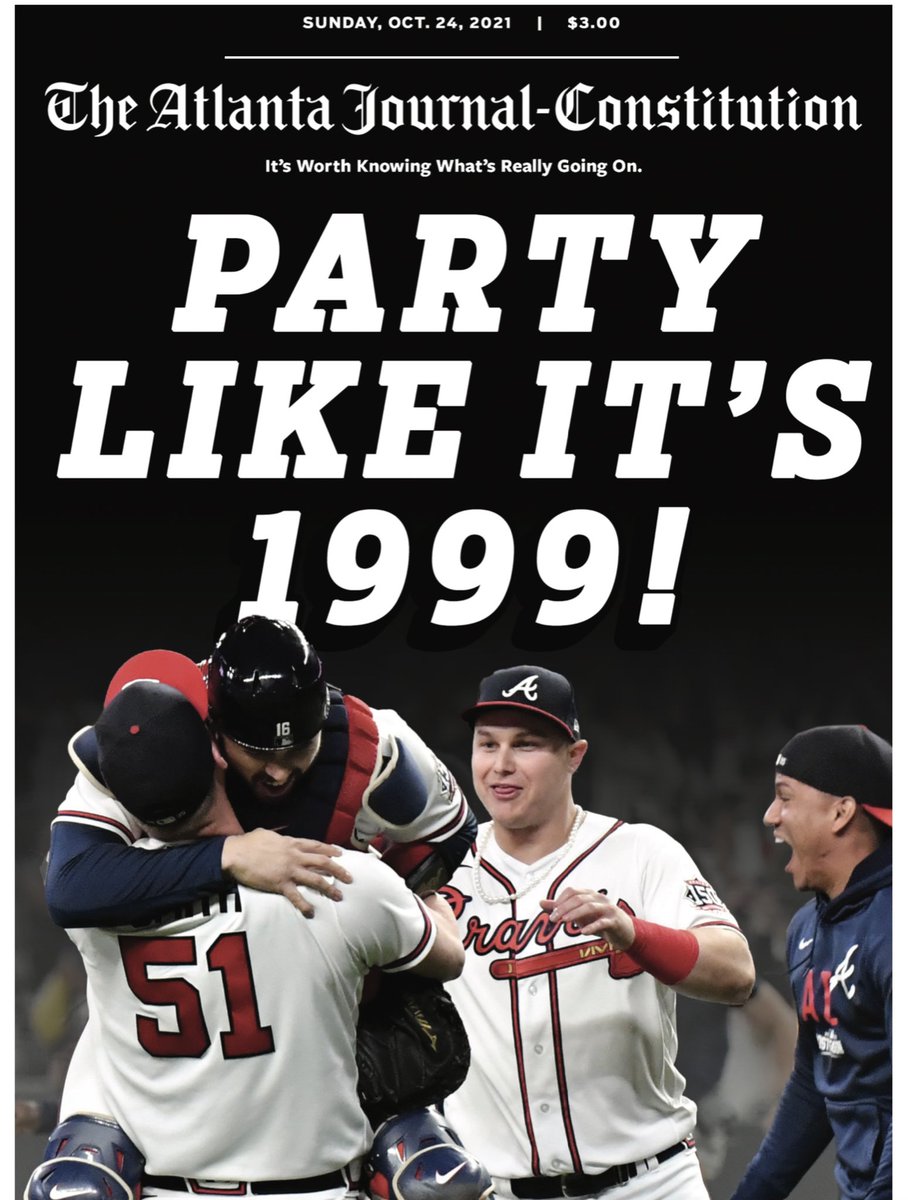 Kevin_Riley2023's tweet photo. Atlanta’s Braves in the World Series for the first time since 1999. https://t.co/1vvUcjjBrY https://t.co/yQQAAtDb5m
