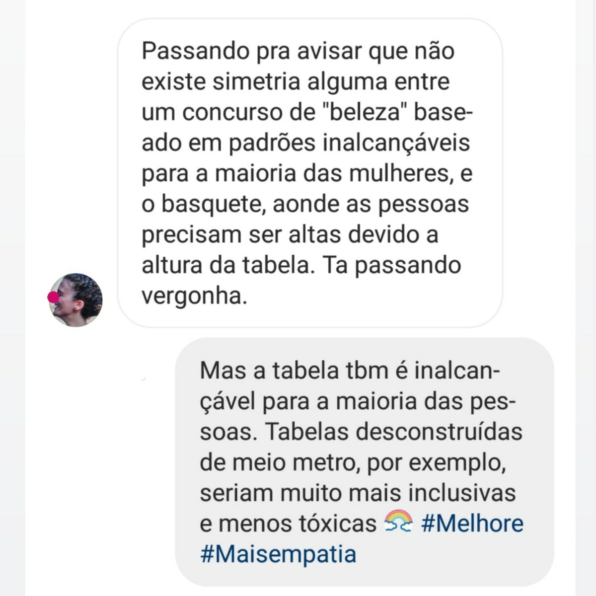 JessiqueOfc's tweet photo. Não sei pq ainda tem feministas que vem até aqui só pra me cancelar. Estames do mesme lade 😔
#SemSororidade https://t.co/LuksIxMJ3L