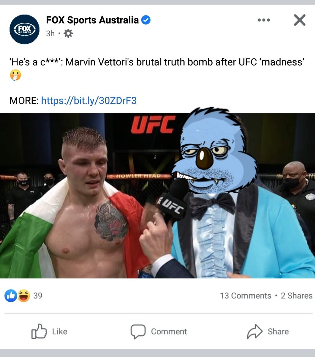 ThatSheepFelipe's tweet photo. Congratulations @MarvinVettori , you have just won yourself a DropBear NFT for guessing the secret code word. Send Ol Gus a DM with your eth address.
#cbomb #ufc #marvinvettori #dropbearsnft
#NFT https://t.co/huEqmmMP7s
