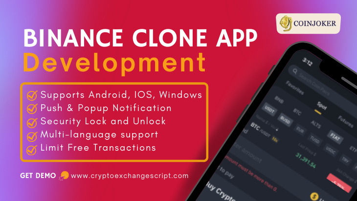coinjokerscript's tweet photo. #BinanceCloneScript - Coinjoker

#BinanceClone App is a Readymade clone App helps individuals, #entrepreneurs to start own crypto trading mobile trading platform instantly, securely like a #binance-> https://t.co/pOzg8QkwdZ

#Crypto #France #germany #canada #uk #USA #binanceapp https://t.co/Lz7NBJhuap