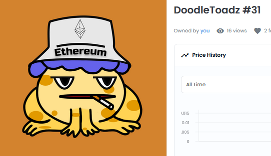 BennyWright9's tweet image. I got a #DoodleToadz - Its close to free and gas is low.  Go get one #FREEMINT hunters &amp;amp; #NFTcollectors -