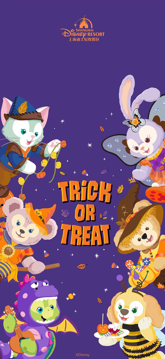 ディズニー　ダッフィー　版画 上海ディズニー公式WeChatより可愛い壁紙がリリースされました💕お持ち