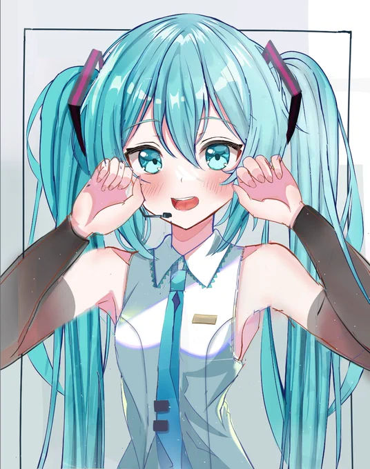 ⁉️
#初音ミク 
#イラスト好きと繋がりたい 
#イラスト 
