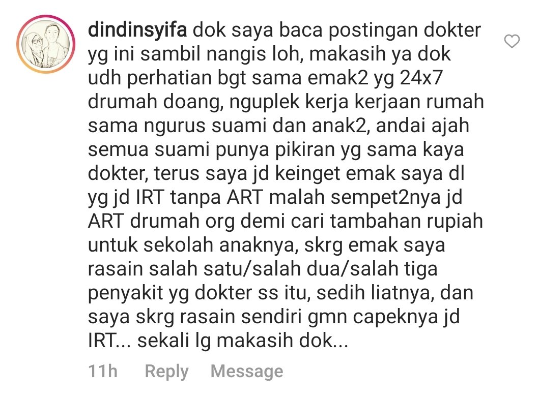 asaibrahim's tweet photo. Pekerjaan ibu rumah tangga itu bukan "cuma ibu rumah tangga" 

Mulai dari membuka mata sampai menutup mata
Beban kerja besar dan sangat mungkin menyebabkan berbagai penyakit dari kepala sampai ujung kaki

Kalau blm bisa memberi byk,paling tdk berikan "APRESIASI"&amp; jgn merendahkan https://t.co/IZy8O4KE44