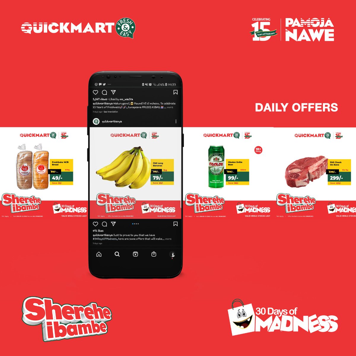 QuickmartKenya's tweet photo. We'd love to know what your most memorable moments were in the Sherehe Ibambe celebration. Let us know in the comments.
#ShereheIbambe #QuickmartTurns15 #15YearsOfFreshness #QuickmartSaysAsante #QuickmartSaysThankYou https://t.co/tVWE7aKI7x