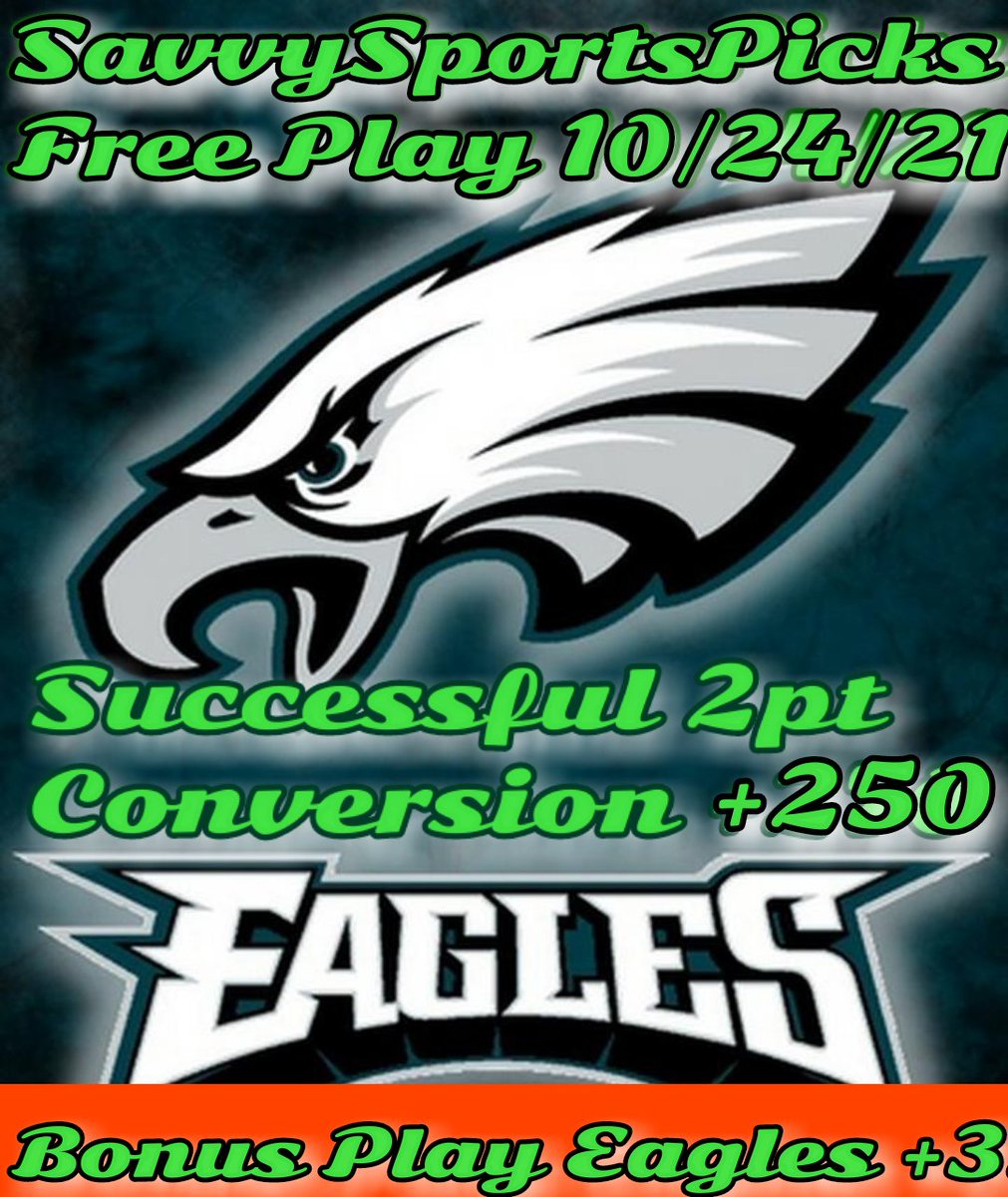 SavvySportsPick's tweet photo. Free Plays 10/24/21
Kickoff 1:05pm PT, 4:05pm ET

#FlyEaglesFly #RaiderNation #NFL #PHIvsLV #NFLonFOX

#GamblingTwitter #SportsBetting #BettingAdvice #BettingTips
#FreePicks #FreePlays #FreeSportsPicks #NFLExpert #NFLbets #NFLPicks #NFLTwitter #Vegas https://t.co/s776wiWISY
