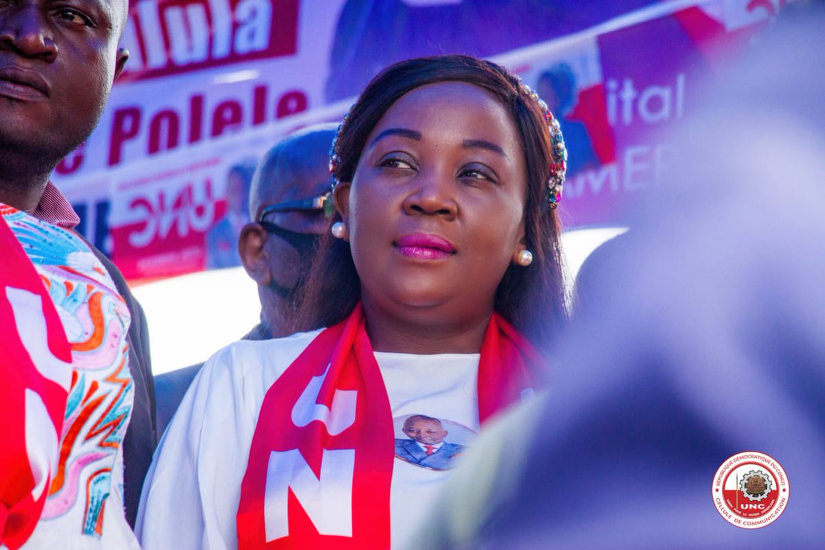 FemmesUncKin's tweet photo. L'interfederation des Femmes était présente avec sa Présidente Elysée CHOVU. La capitale kinoise a été décorée en rouge et blanc 🔴⚪ ce samedi sous la conduite du Général 5🌟 @BillyKambale1. @uncrdc de @VitalKamerhe1 toujours en avant. https://t.co/5b9UZR6fDL