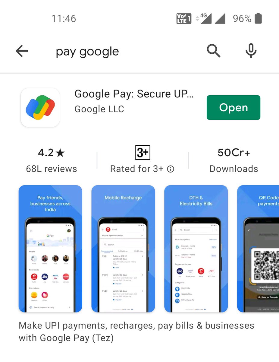 rajeev_jayaswal's tweet photo. @Google @GooglePay @GooglePlay 
How is google pay managing to get 4+ rating even after so many negative comments and pathetic service in apps? https://t.co/SxCfWsXYUw