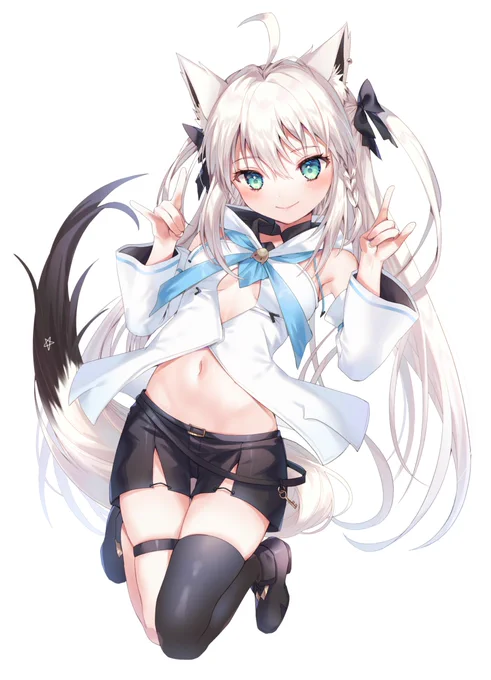 ロングツーサイドアップフブキちゃん!
 #絵フブキ 