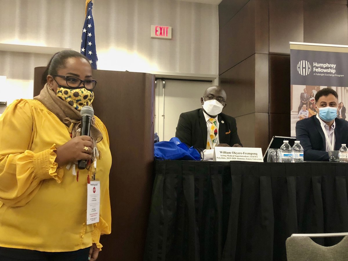 williefrempong's tweet photo. Had the chance to moderate a Public Health panel at #GLF2021
Discussants from Serbia, Sri Lanka, Georgia and Iraq shared views on Counterfeit Medicines, Disaster Management, Climate Change and Mental health
They loved the Ghanaian kente stoles I made for them. 🇬🇭
#KeepLeading https://t.co/IfBFdgy02v