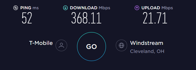 darthkoonstyle's tweet photo. That moment when you have to VPN to your network and realize your home internet is faster than the office you work out of.... Thanks @TMobile #tmohsi... now just fix Geo-Location to service addy, I'm in OH, not MI or NC! https://t.co/eiObNdzqz6