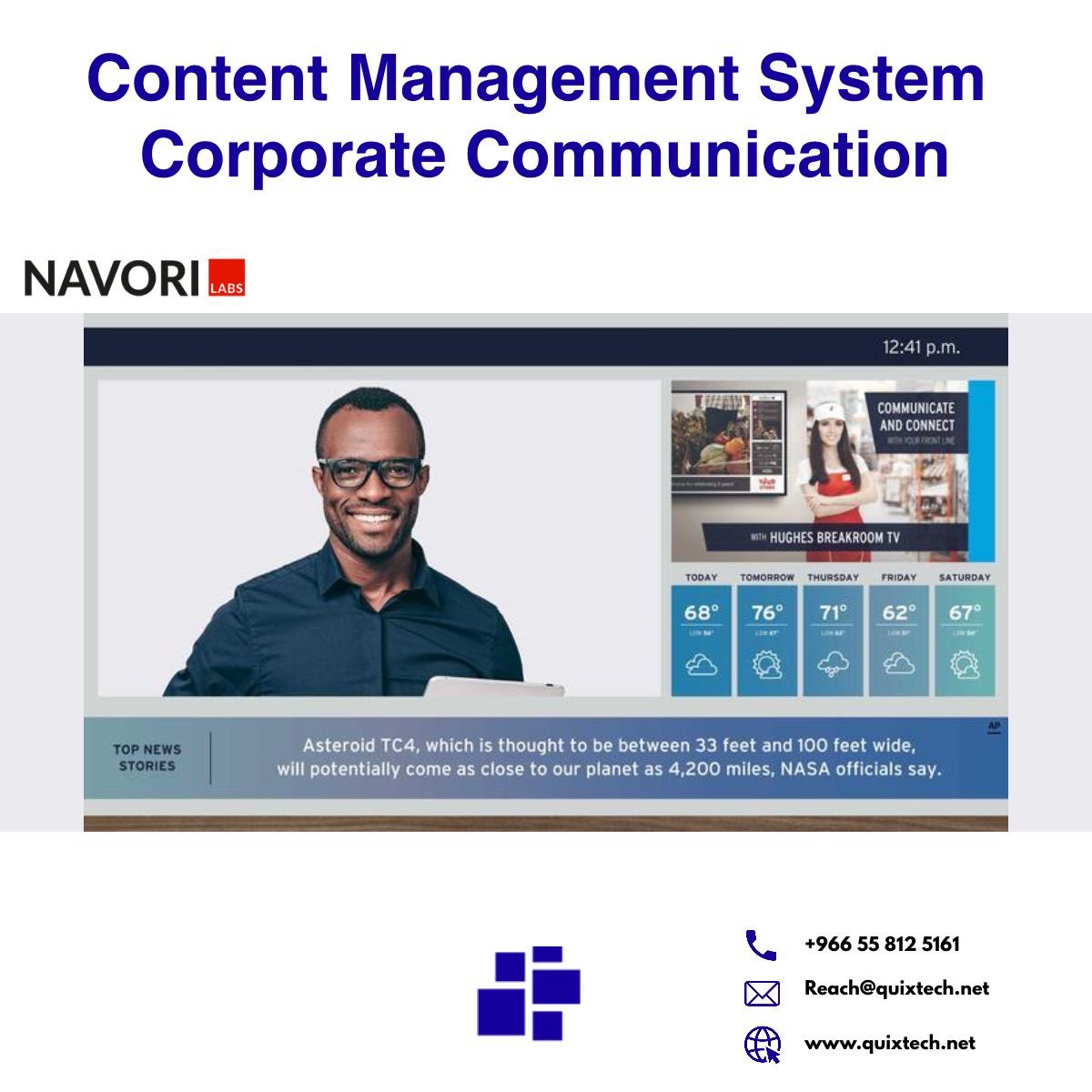 TechQuix's tweet photo. Digital signage software includes everything you need to create, deploy, and play any type of content on any screen or media player
#digitalsignage #quixtech #meeting #Interactive_screen #touchscreen #kiosk #Corporate_communication #technology #Navori #digital #software #content https://t.co/w3jxqonkYF