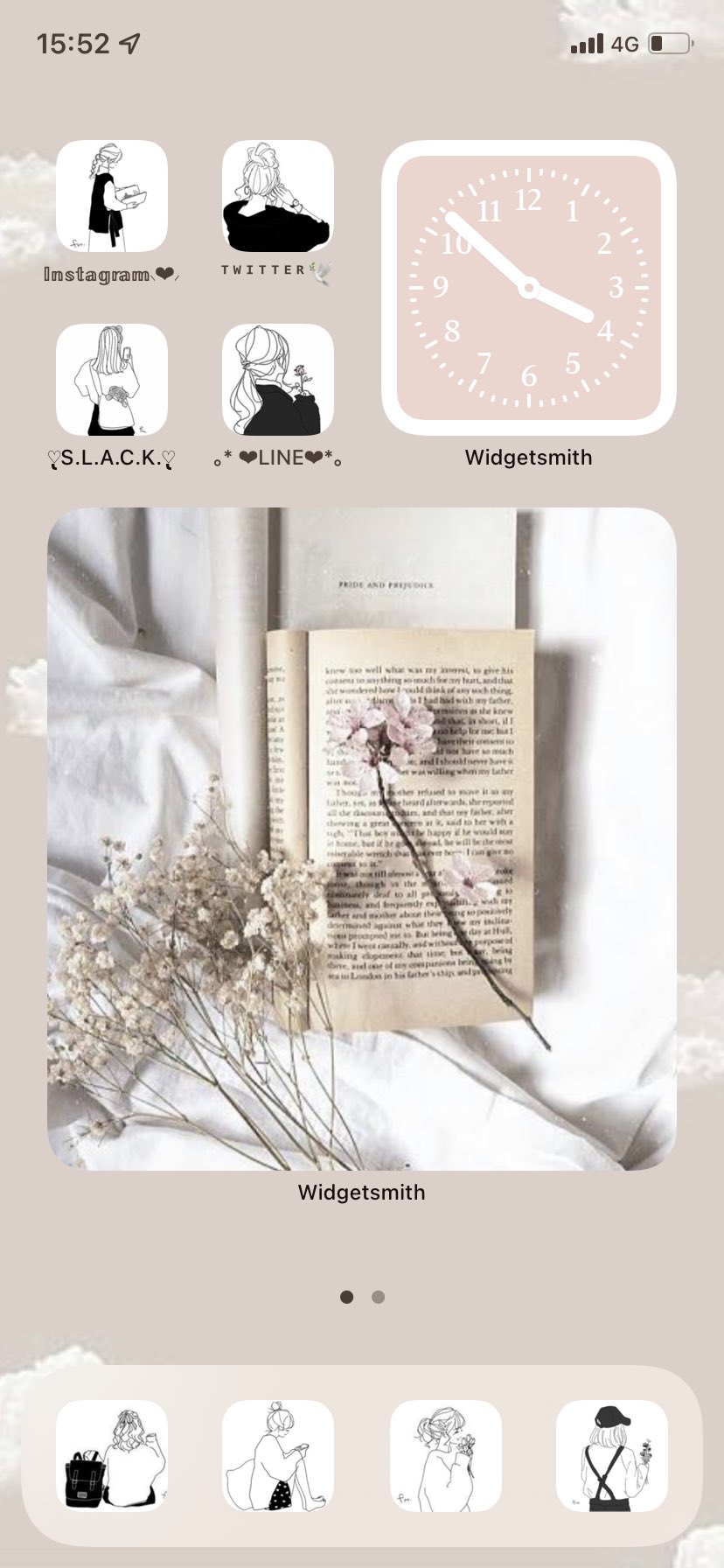 ゆゆ Ios15にして念願のショートカットアプリを使ってリメイク ﾉ 頑張ったよ 途中飽きたけどさwww アイコンのイラスト Fmさんイラスト オシャレ風にしてみたけどどうかなぁ 今度もうすこしこって作ろうか迷い中 T Co X9p8jtxdus