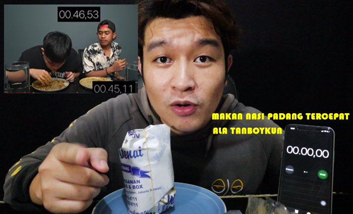 alfandiprb's tweet photo. MAKAN NASI PADANG TERCEPAT ALA TANBOYKUN || PECAHKAN REKOR https://t.co/N6355AVWa6 lewat @YouTube #mukbang #fypシ https://t.co/3OwKI7VNyX