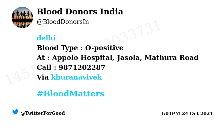 Blood Donors India tweet media