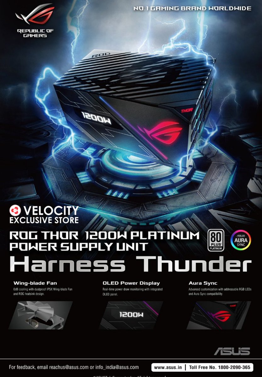 velocityitstore's tweet image. ⚡Harness the power of ROG Thor and experience the power of the most robust power supply with 1200W like never before⚡ 
👉Get it now at Velocity Exclusive Store.

#Asus #ROGThor #PSU #1200W #Platinum