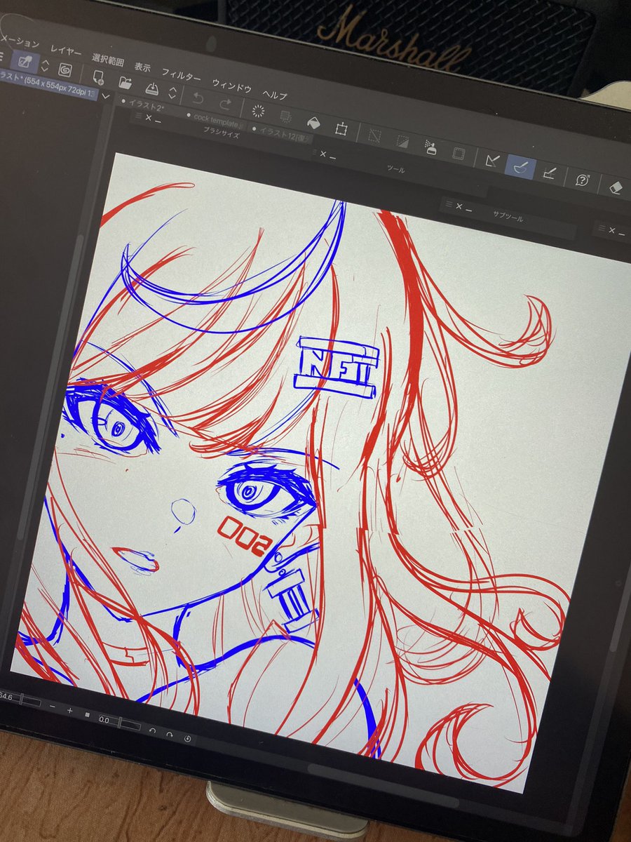 NFT用イラスト2作目ラフ 