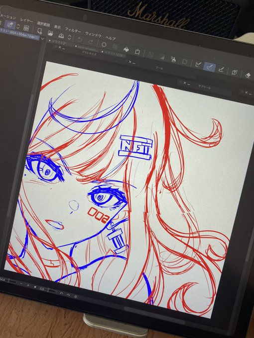 NFT用イラスト2作目ラフ 