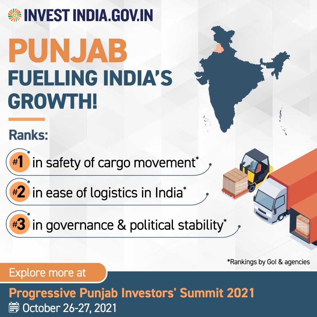 Become a part of Punjab's growth story at the 4th edition of 'Progressive Punjab Investors' Summit' - aimed at boosting investments in the state!

Join LIVE on Oct 26th!
bit.ly/InvestPunjab

#InvestIndia #InvestPunjab #PPIS2021 @CMOPb @invest_punjab