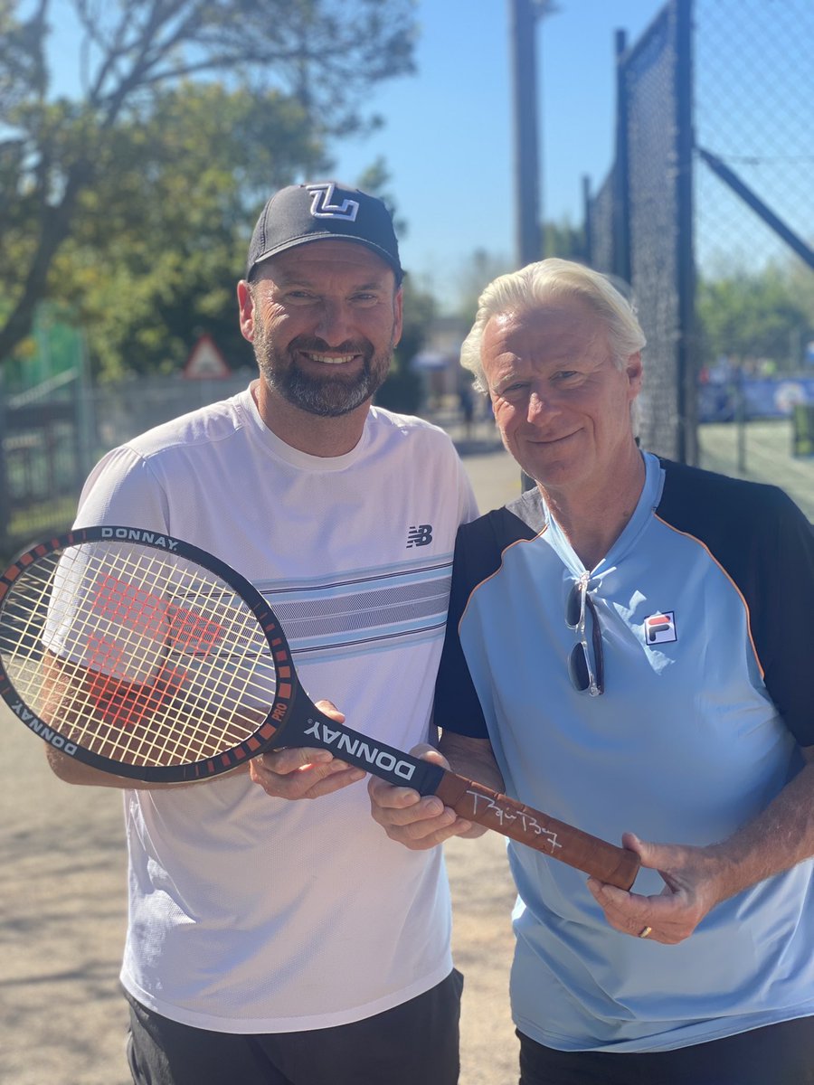 Thank you #BjornBorg for signing your racket you gave me 27 years ago. Special👌