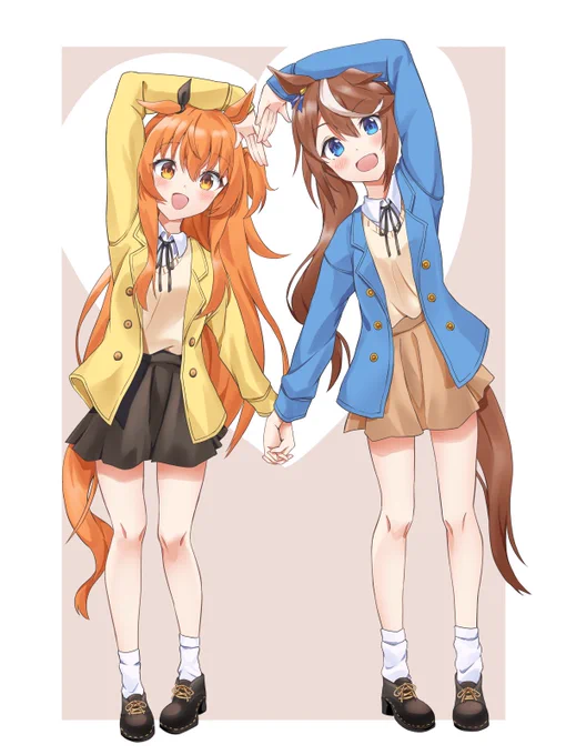 マヤノトップガンとトウカイテイオーのお揃い服♡
#ウマ娘 