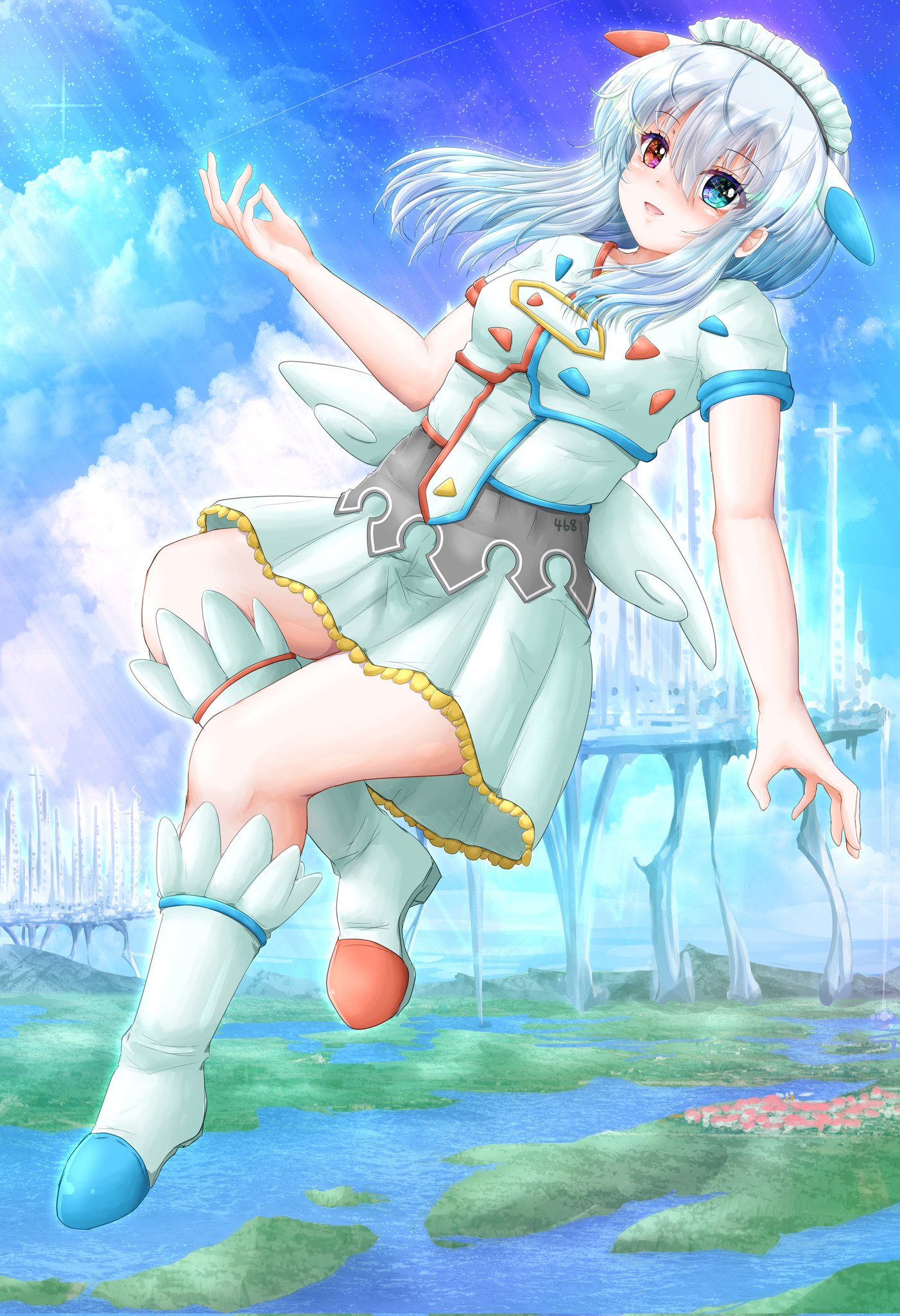 萌荵シヤ Comms Open Rt Ukeyon7 ポケ擬マラソン 414 806 擬人化 トゲキッス 時間はかかりましたが背景の城を描くのが楽しかったです Q ホントはエアスラッシュとか飛ばしたかったんですけど ポケモン擬人化 ポケ擬 絵描きさんと