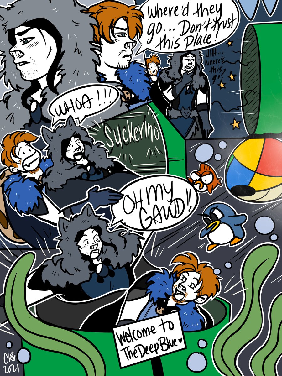 Danarky Page #20
After the abrupt *POOF* of King Spark and Danondorf, Dark and Nath try to tail them. In the darkness they stumble across a precarious pipe. Suddenly the wind picks up and they find themselves in a world of magical water. And facing down frens they didn't need! 😉