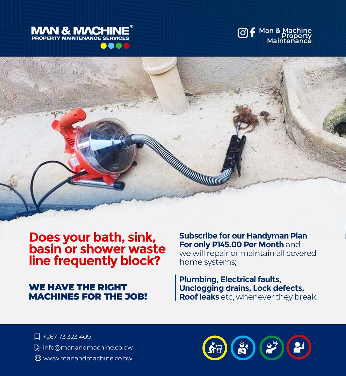 ManandMachineBw's tweet photo. @ThothiSebusang For your home maintenance. You can reach us on 267 73 323 409 https://t.co/kQC3aEQ5j5
