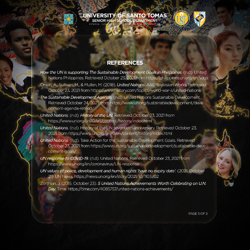 ustshsstemsoc's tweet photo. On this day, October 24, the treaty of the United Nations was brought into existence to promote unity and cease conflict among nations. 🤝🌍

Let us all remember that being 'united' is not only being joined together but also helping each other in times of trouble and success. 🌟