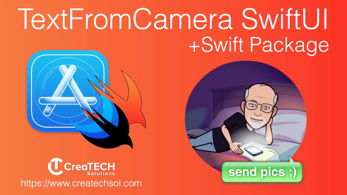 In this Sunday’s video, I will dive into the new Swift 'Text from Camera' API and use it with SwiftUI. We’ll also explore how you can take advantage of the UITextContentType and UIKeyboardType for TextFields and TextEditors and use a custom Swift package.
youtu.be/Cny-zy947vA