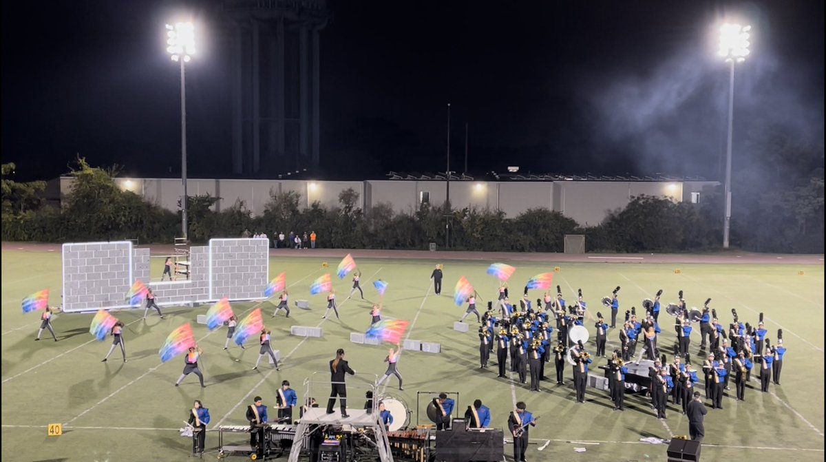 MalverneBand's tweet image. Some pictures from yesterday. Only one more performance of “Another Brick in the Wall” is left! Championships are one week from today. We can’t wait to perform in the carrier dome! #NYSFBC2021 #anotherbrickinthewall