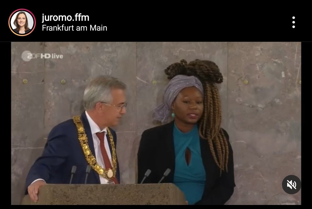 Egal was ihr heute macht: schaut und vor allem hört euch unbedingt die Intervention unserer Stadtverordneten <a href="/MirrianneMahn/">Mirrianne Mahn</a> bei der Preisverleihung des Friedenspreis des Deutschen Buchhandels 2021 in der Paulskirche in #Frankfurt hier auf Insta: instagram.com/tv/CVaEF0AI8-S…