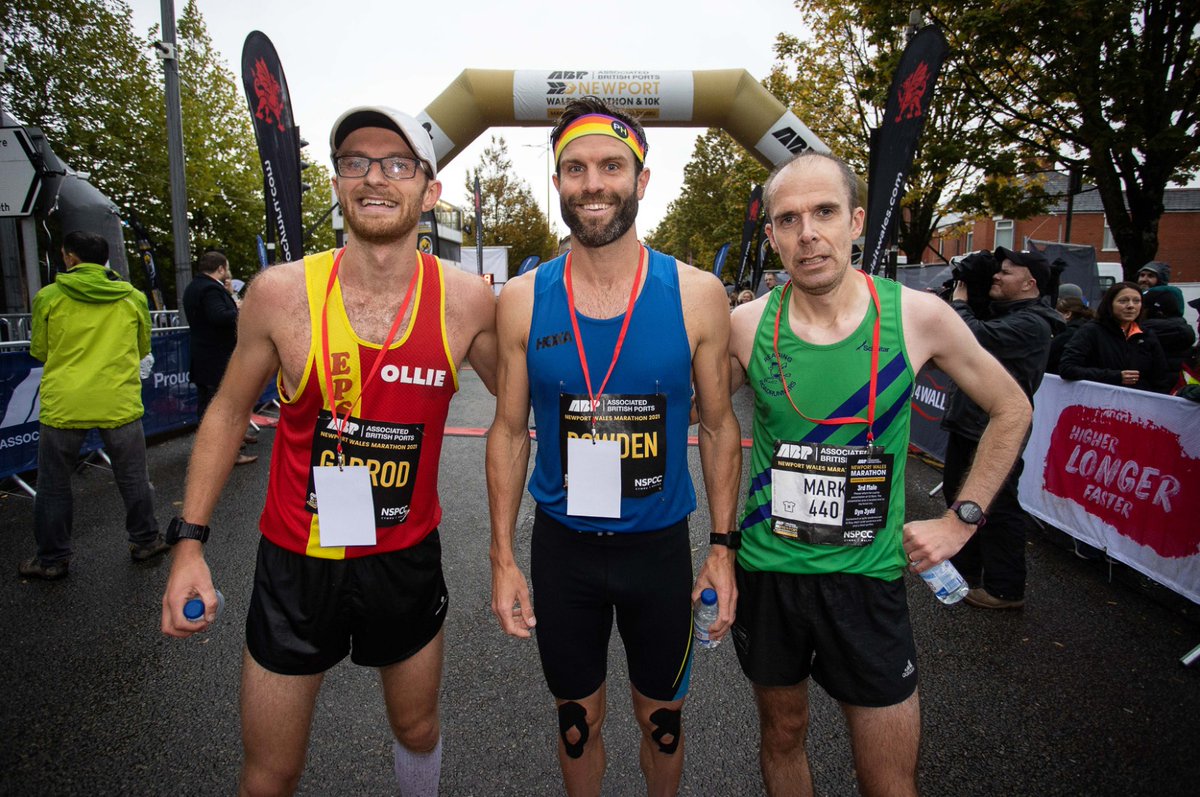 NewportWales262's tweet photo. Your 2021 marathon champions!

𝙈𝙚𝙣
Adam Bowden 2:20:06
Ollie Garrod 2:25:59
Mark Worringham 2:33:37

𝙒𝙤𝙢𝙚𝙣
Rebecca Gallop 2:44:07
Melissa Gibson 2:51:23
Jill Collett 2:53:39

𝙒𝙝𝙚𝙚𝙡𝙘𝙝𝙖𝙞𝙧
Richie Powell 2:15:04
Ron Price 2:56:33
Les Hampton 3:28:12 https://t.co/zeBMVbnZnS