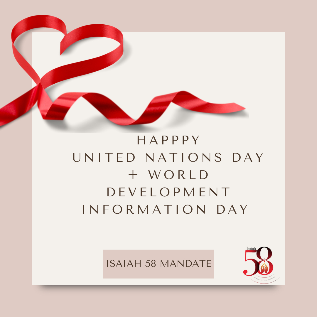 Cheers to stronger teams and the development of improved ways to achieve set goals across nations. Happy UN Day + World Development Information Day. 

#isaiah58mandate #UN #ngonigeria