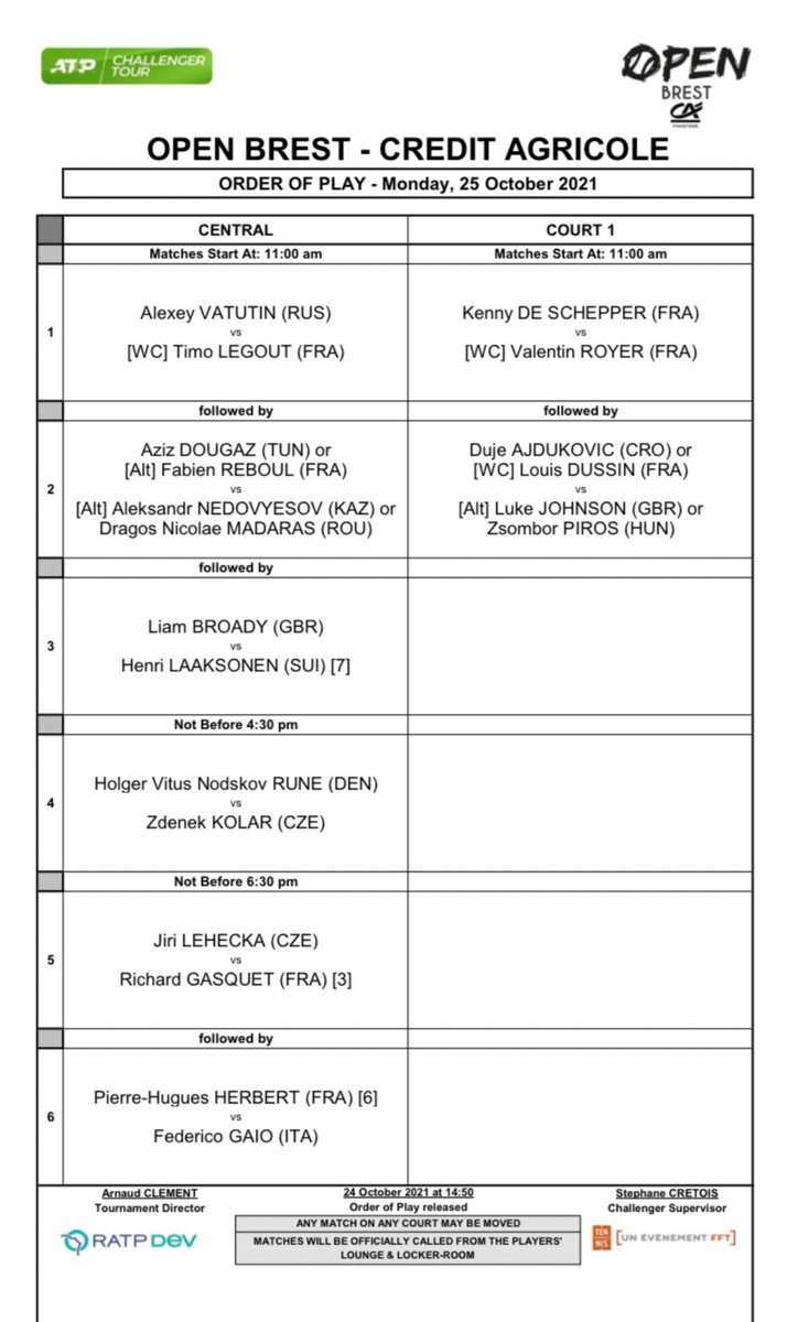 missy5around's tweet image. Pierre-Hugues Herbert vs Federico Gaio is last(6th) match. #OpenBrest