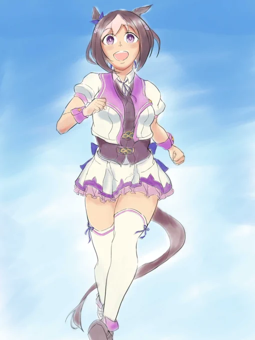スぺちゃん塗りあとちょっと…!#ウマ娘 #イラスト 