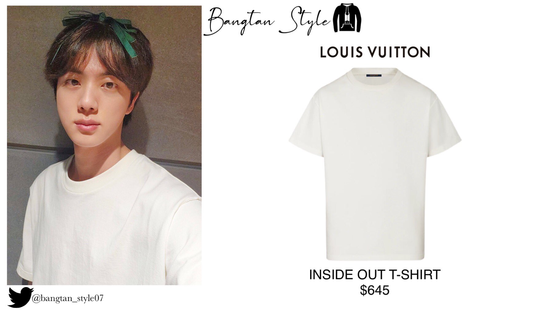 Bangtan Style⁷ (slow) on X: Twitter Post 210912 Namjoon also wears Louis  Vuitton Signature 3D Pocket Monogram T-shirt ($945). #RM #BTS @BTS_twt   / X